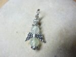 Pendentif Préhnite - perles rondes 6 mm