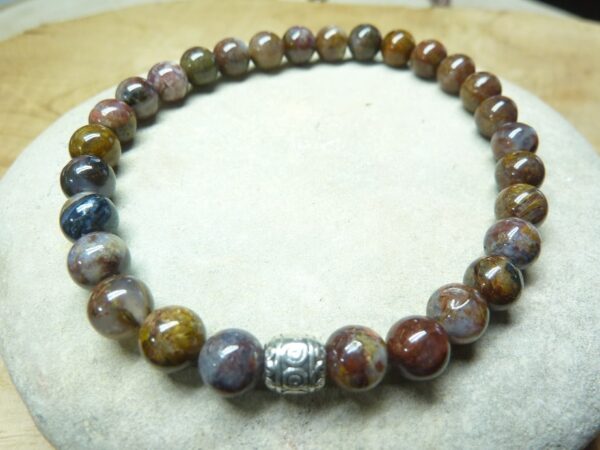Bracelet Piétersite perles 6 mm