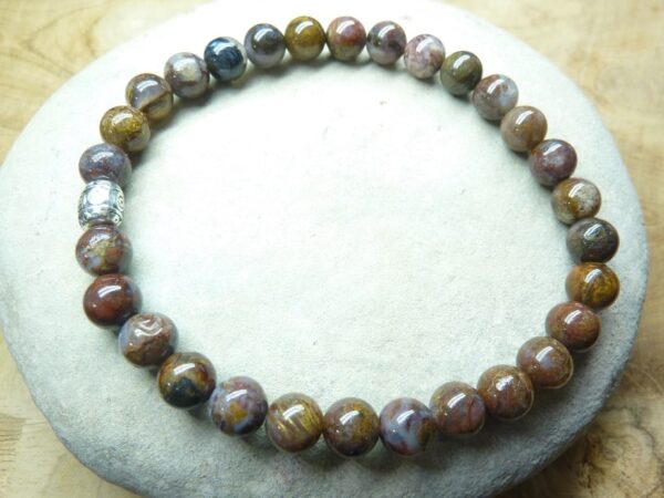 Bracelet Piétersite perles 6 mm
