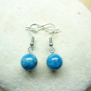 Boucles d’oreilles Apatite-perles 10 mm