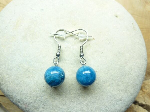 Boucles d’oreilles Apatite-perles 10 mm