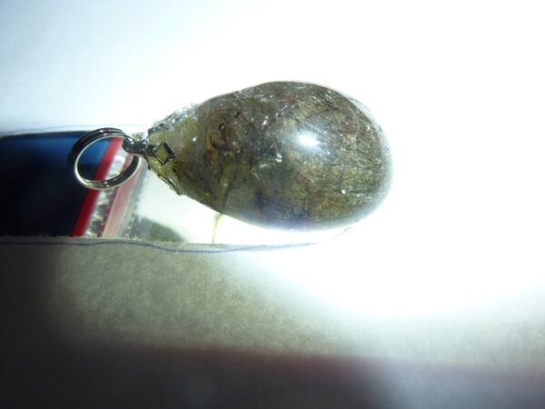 Pendentif quartz tourmaliné verte ref 1430
