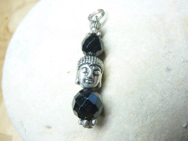 Pendentif Spinelle noir-Bouddha