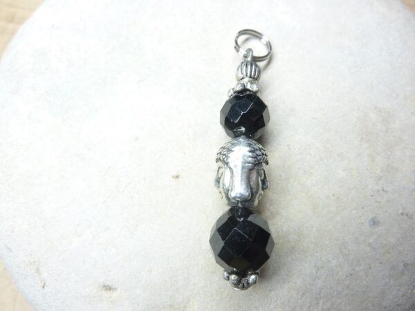 Pendentif Spinelle noir-Bouddha