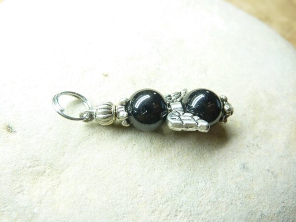Pendentif Spinelle noir 8 mm