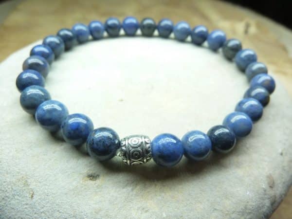 Bracelet Dumortiérite-Perles rondes 6 mm