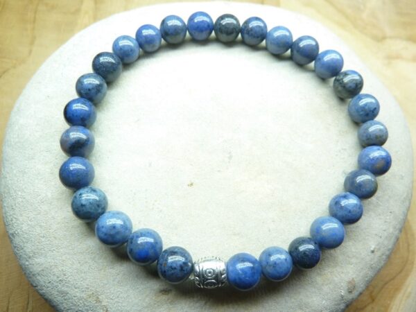 Bracelet Dumortiérite-Perles rondes 6 mm