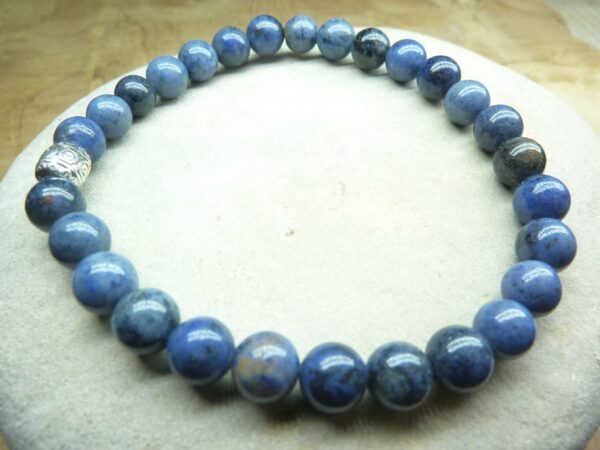 Bracelet Dumortiérite-Perles rondes 6 mm