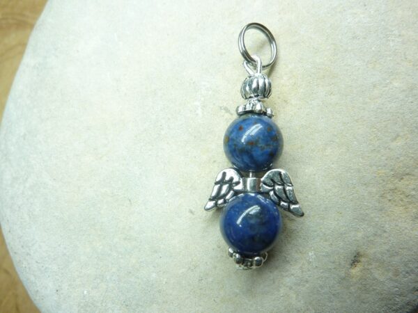 Pendentif Dumortiérite-Perles rondes 8 mm