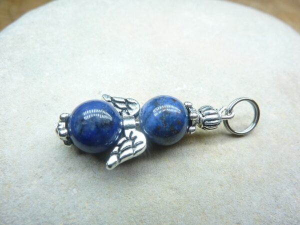 Pendentif Dumortiérite-Perles rondes 8 mm