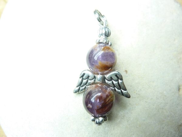 Pendentif Super seven cacoxénite perles 10 mm