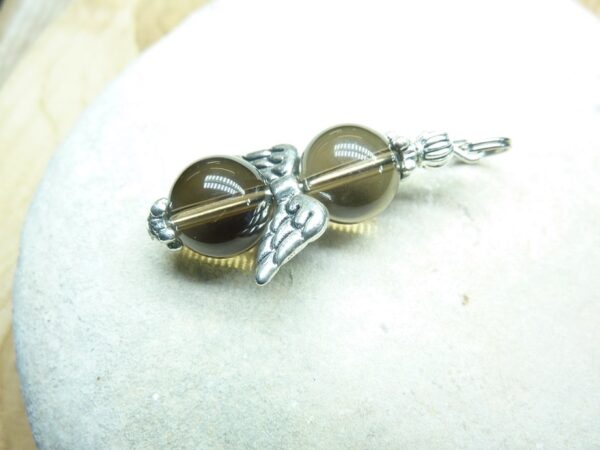 Pendentif larme d'apache obsidienne 10 mm