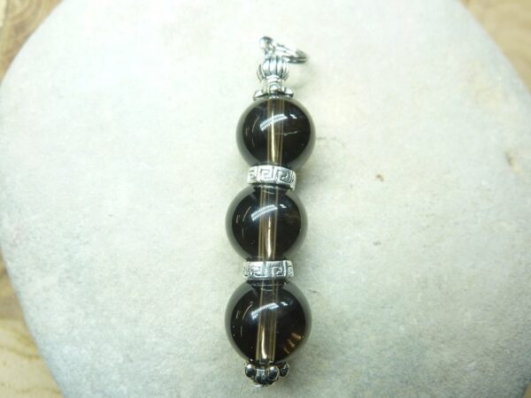 Pendentif larme d'apache obsidienne-perles 10 mm