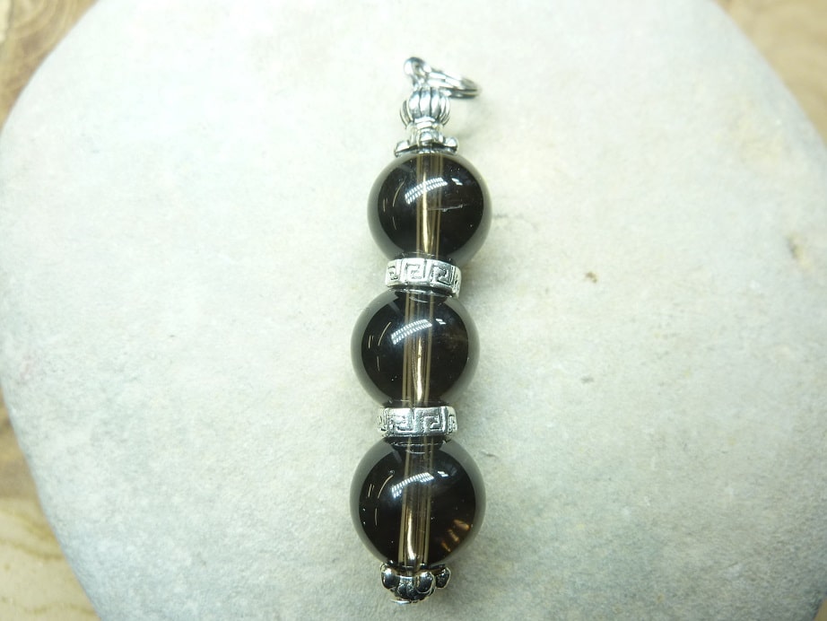 Pendentif larme d'apache obsidienne-perles 10 mm