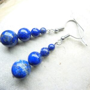 Boucles d'oreilles Lapis lazuli 10-8-6-4 mm