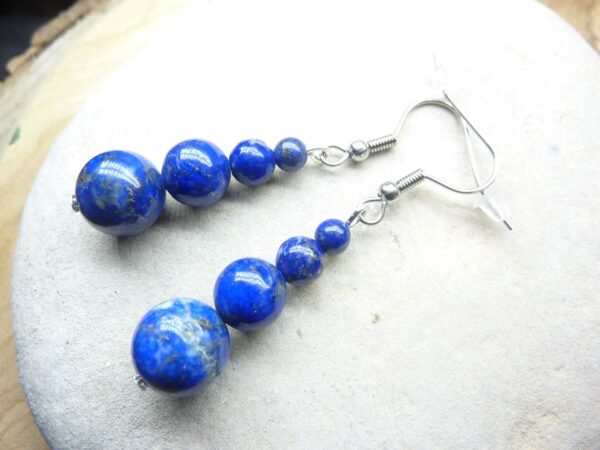 Boucles d'oreilles Lapis lazuli 10-8-6-4 mm