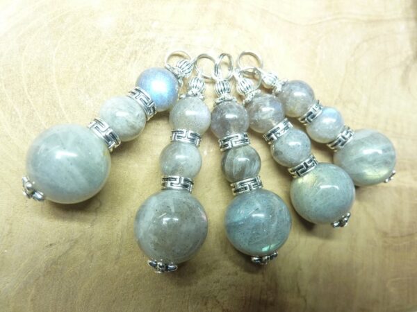 Pendentif Labradorite-perles 16-10 mm à l'unité