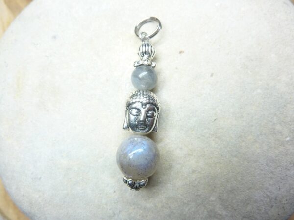 Pendentif Labradorite-perles 10-6 mm