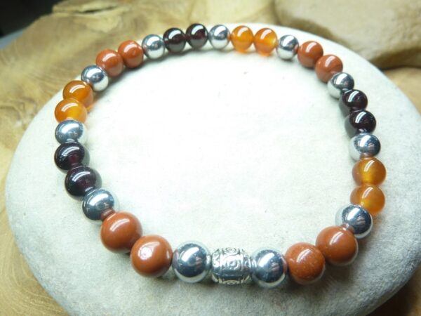 Bracelet circulation sanguine-perles rondes 6 mm