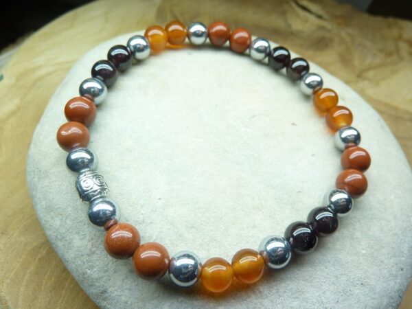 Bracelet circulation sanguine-perles rondes 6 mm