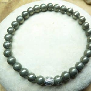Bracelet Pyrite-perles rondes 6 mm