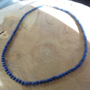 Collier Lapis lazuli-perles rondes 4 mm