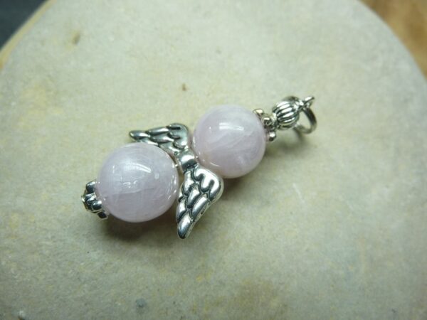 Pendentif Kunzite-perles rondes 10 mm