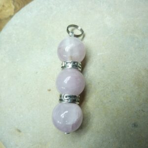 Pendentif Kunzite-perles 10 mm