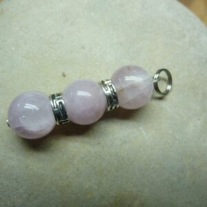 Pendentif Kunzite-perles 10 mm