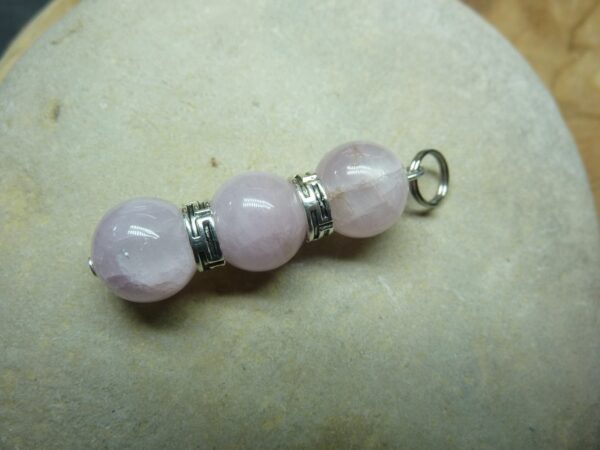 Pendentif Kunzite-perles 10 mm
