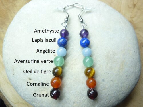 Boucles d'oreilles 7 CHAKRAS
