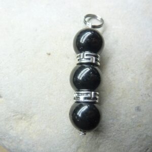 Pendentif Shungite-Perles rondes 10 mm