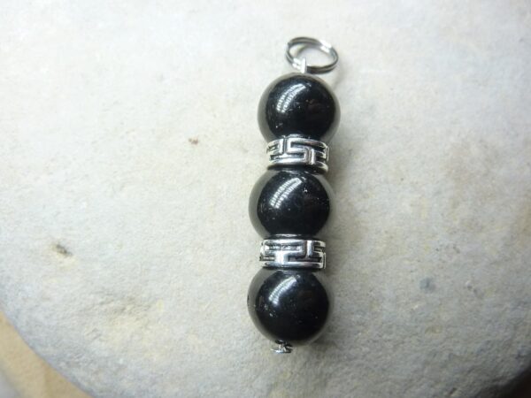 Pendentif Shungite-Perles rondes 10 mm