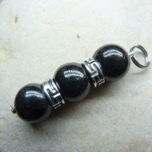 Pendentif Shungite-Perles rondes 10 mm