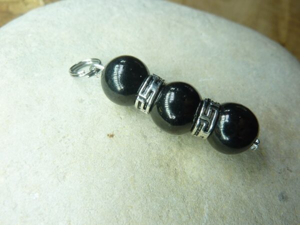 Pendentif Shungite-Perles rondes 10 mm