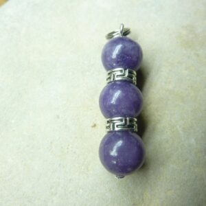 Pendentif Lépidolite-Perles 10 mm