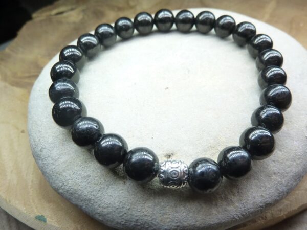 Bracelet Jais-Perles 8 mm