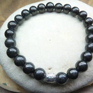 Bracelet Jais-Perles 8 mm