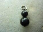 Pendentif Jais-Perles 10-8 mm