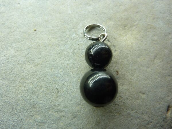 Pendentif Jais-Perles 10-8 mm
