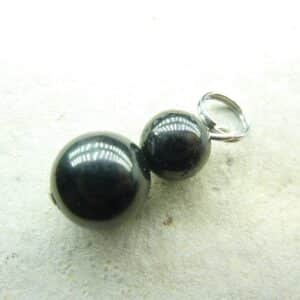 Pendentif Jais-Perles 10-8 mm