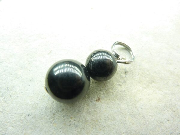 Pendentif Jais-Perles 10-8 mm