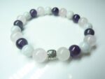 Bracelet Quartz rose-Pierre de lune-Améthyste