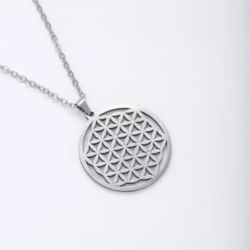 Pendentif Fleur de vie acier inoxydable
