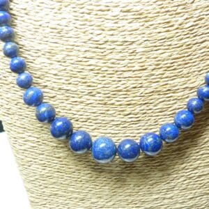 Collier lapis lazuli perles rondes 6 à 14 mm