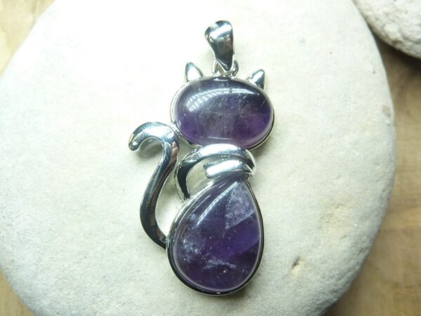 Pendentif Améthyste chat