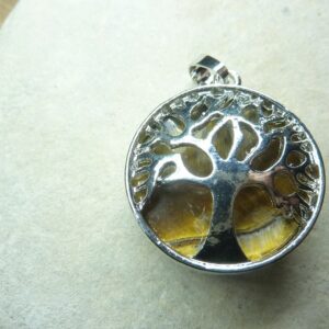 Pendentif Oeil de tigre arbre de vie