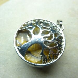 Pendentif Oeil de tigre arbre de vie