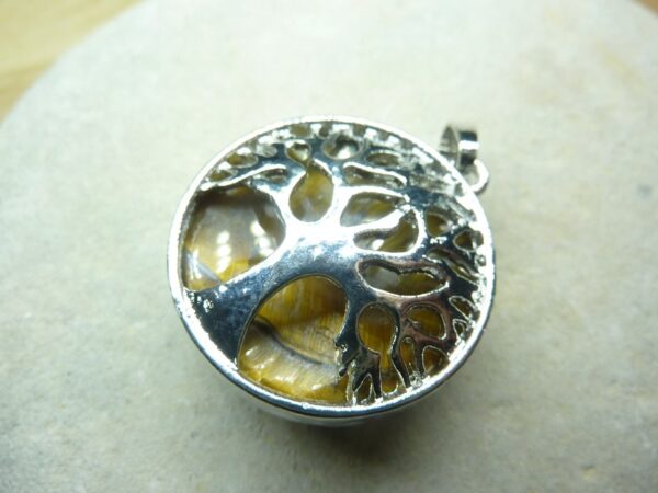 Pendentif Oeil de tigre arbre de vie