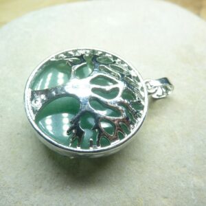 Pendentif Aventurine verte arbre de vie